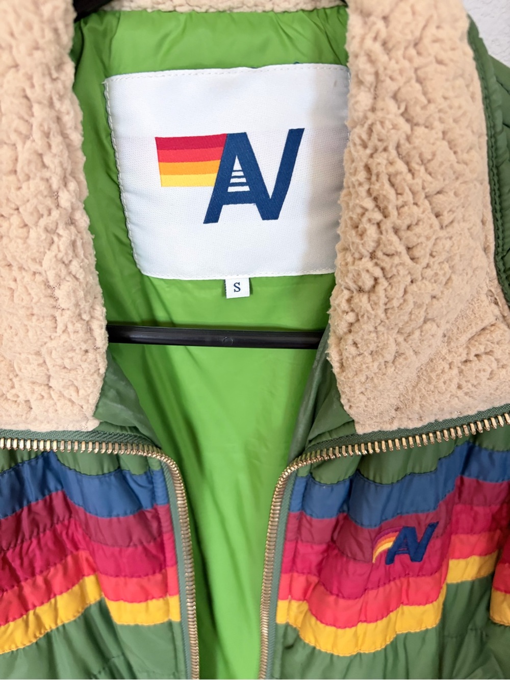 AV Nation 5-Stripe Green Jacket (Sz Small)🏂 - Picture 2 of 8
